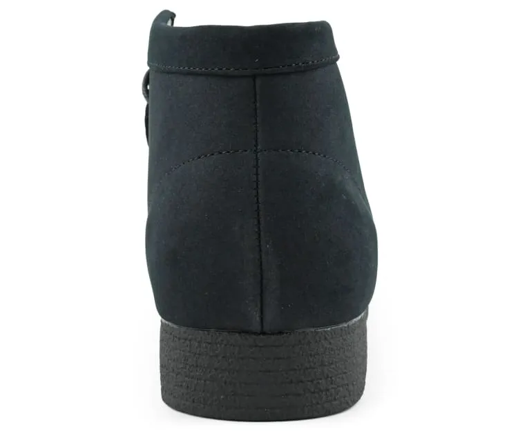 Amali Jason2 Men's Black Vegan Suede High Top Wallabee Boots