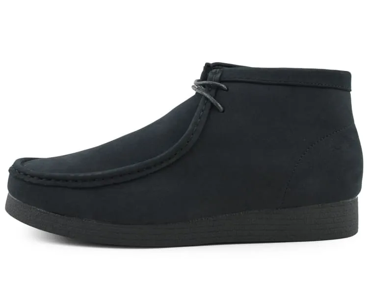Amali Jason2 Men's Black Vegan Suede High Top Wallabee Boots