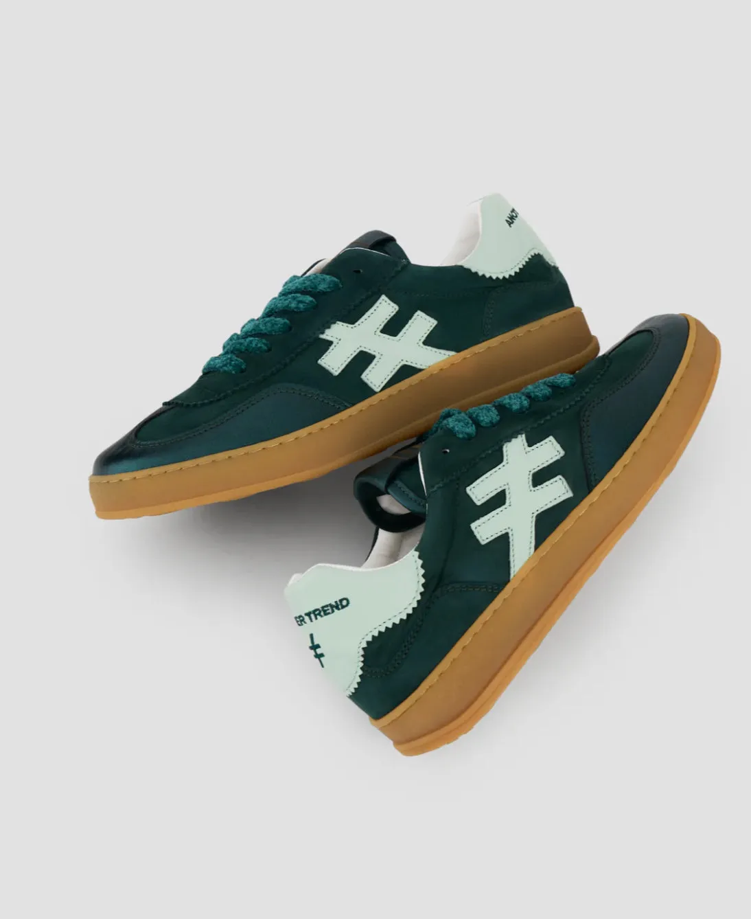 Another Trend - A032v620 Green Laced Trainer
