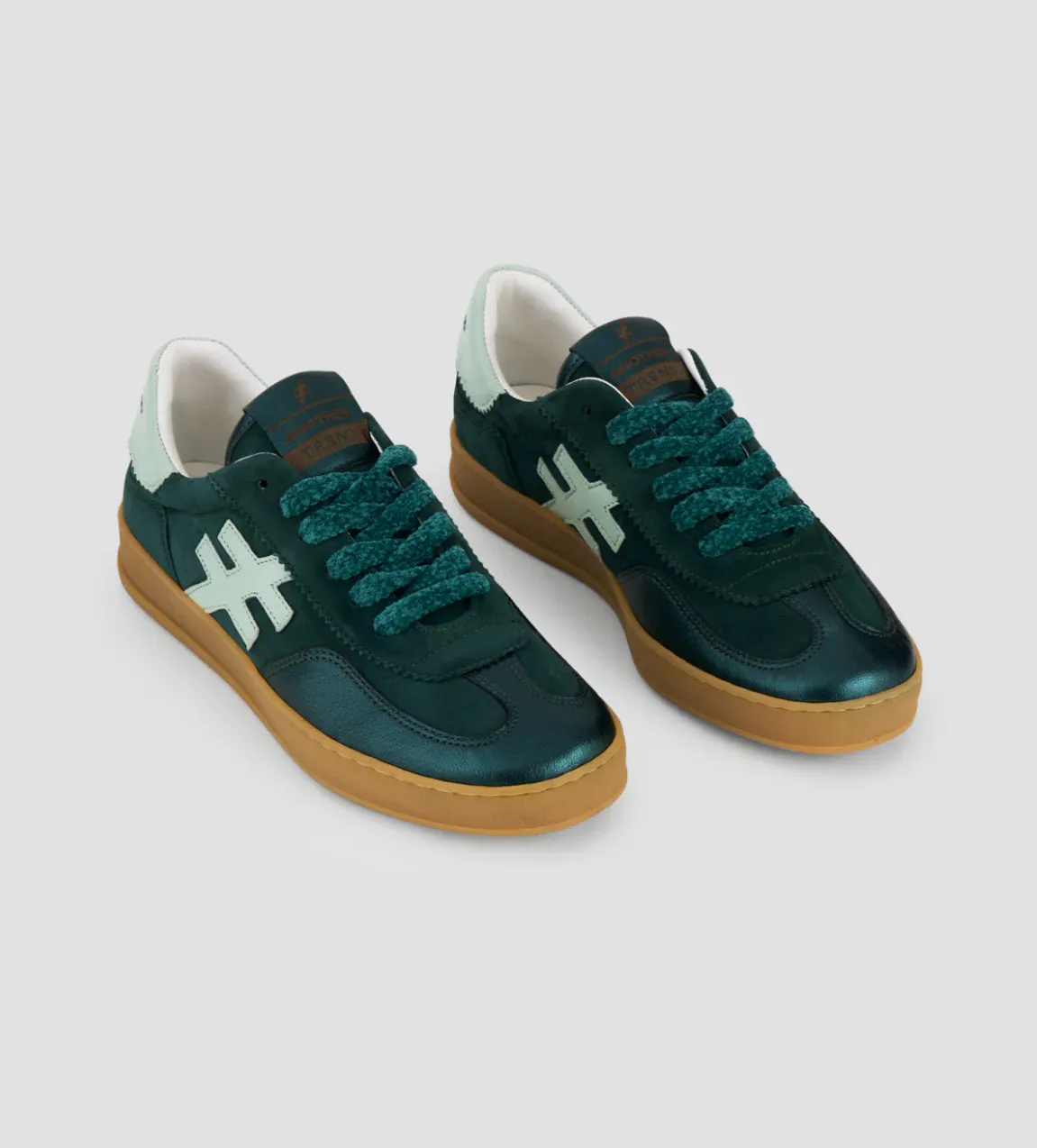 Another Trend - A032v620 Green Laced Trainer