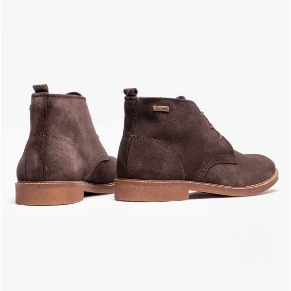 Barbour SONORAN Mens Suede Desert Boots Choco Suede
