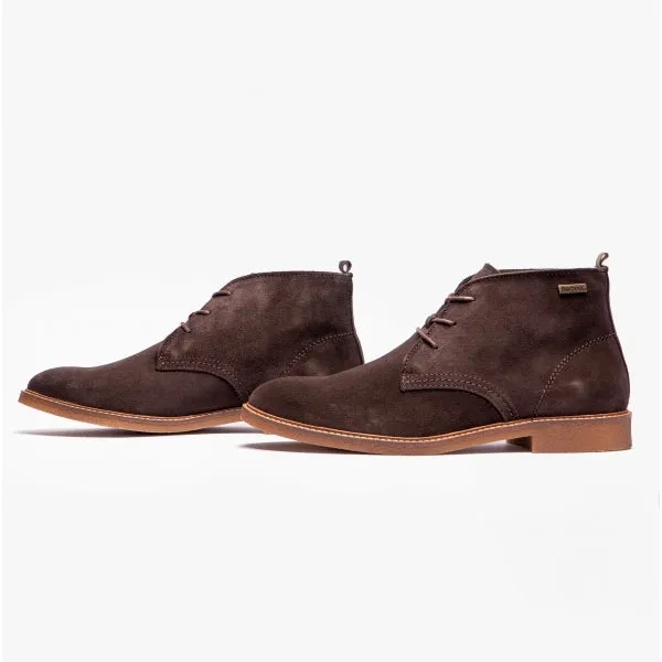 Barbour SONORAN Mens Suede Desert Boots Choco Suede