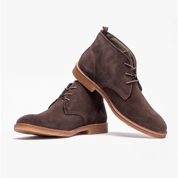 Barbour SONORAN Mens Suede Desert Boots Choco Suede