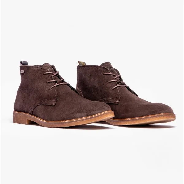 Barbour SONORAN Mens Suede Desert Boots Choco Suede