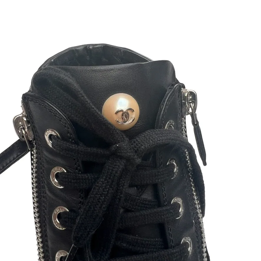 Black High Top Sneakers - 7