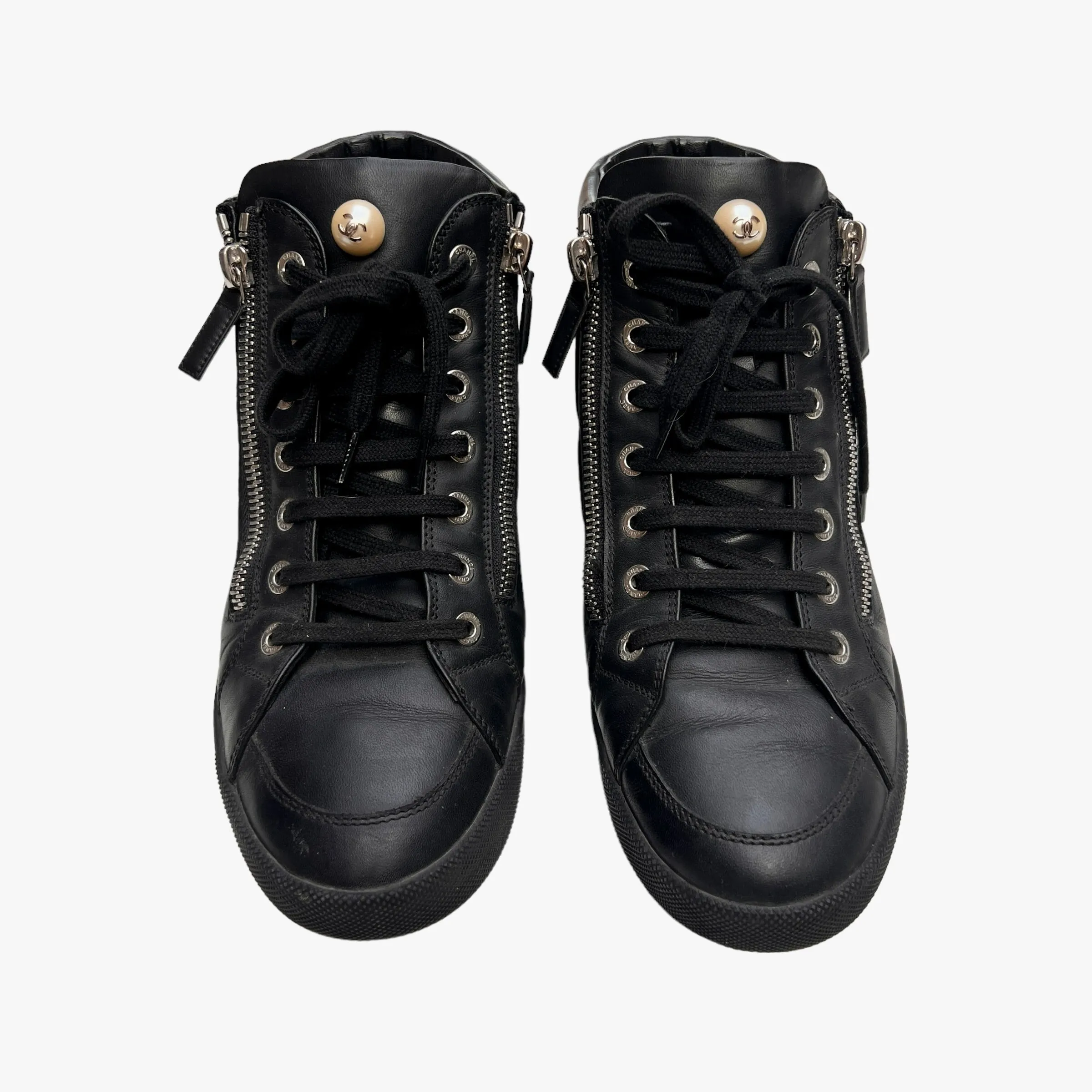 Black High Top Sneakers - 7