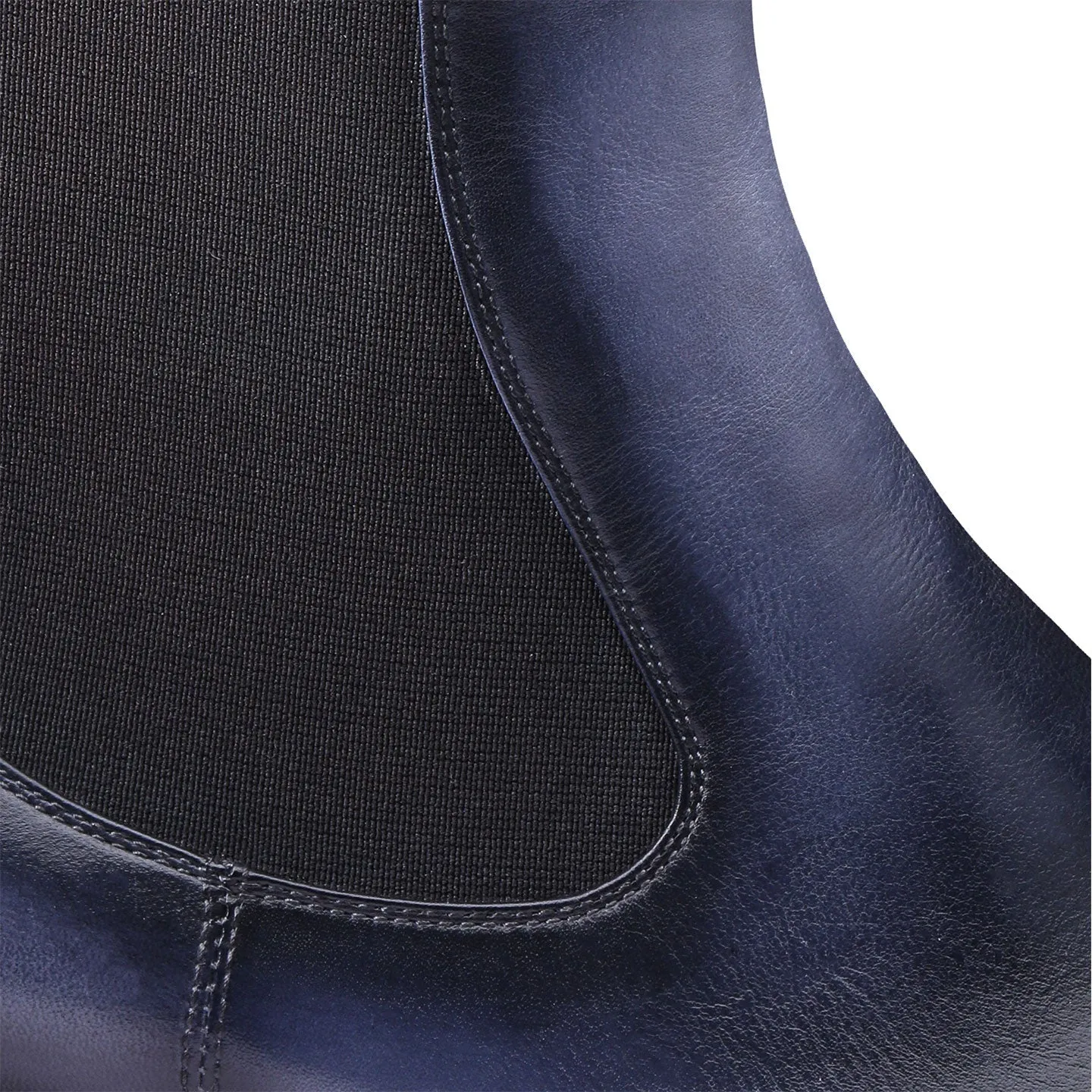 Blue Patina Leather Chelsea Boots