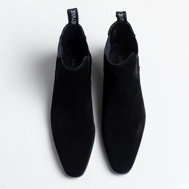 Byron High Heel Boot - Suede Black