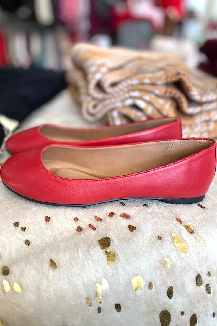 Carson Red Ballet Flats