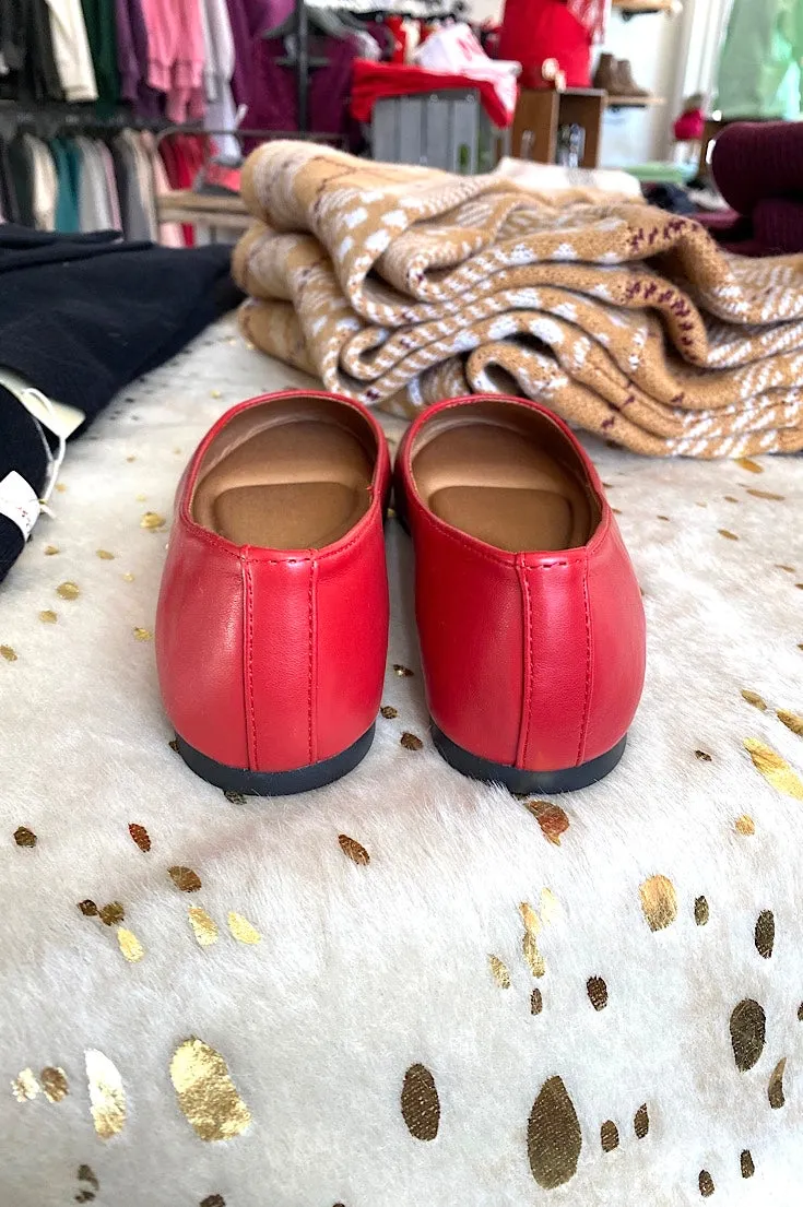 Carson Red Ballet Flats