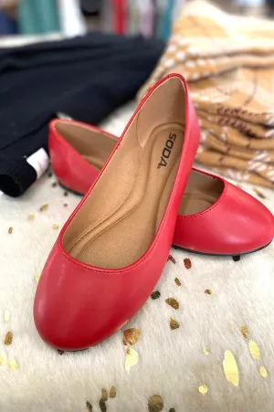 Carson Red Ballet Flats