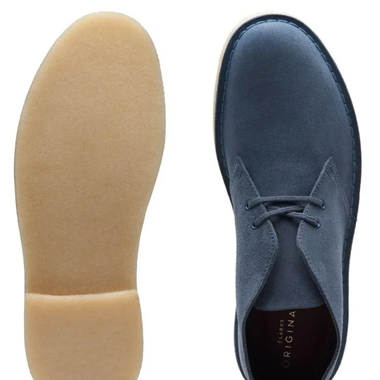 Clarks Originals Desert Boot - Deep Blue Suede