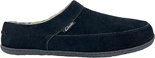 Clarks Perforated Suede Warm Plush Sherpa Lining Indoor Outdoor House Slippers