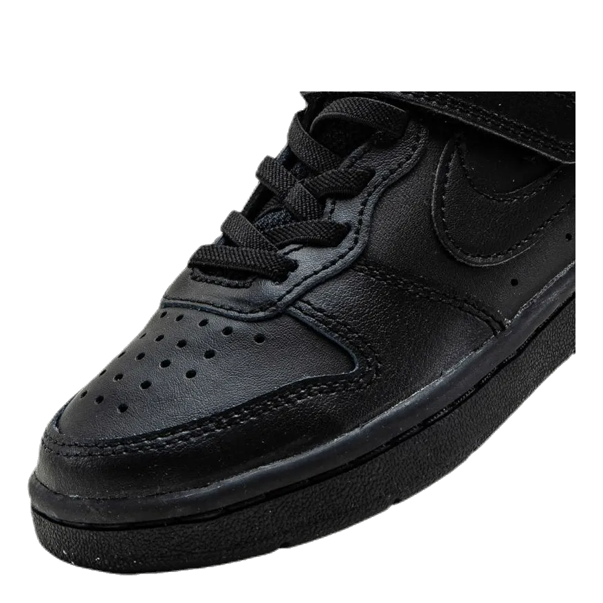 Court Borough Low 2 Little Kids' Shoes BLACK/BLACK-BLACK