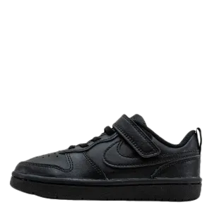 Court Borough Low 2 Little Kids' Shoes BLACK/BLACK-BLACK