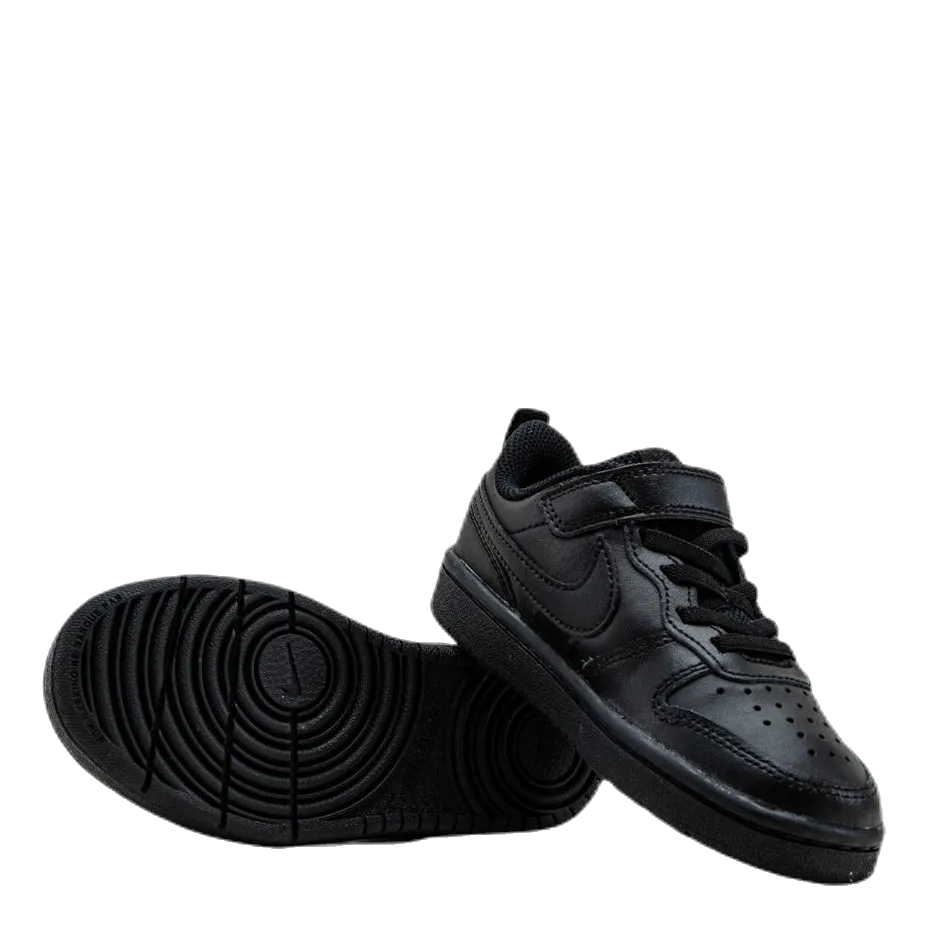 Court Borough Low 2 Little Kids' Shoes BLACK/BLACK-BLACK