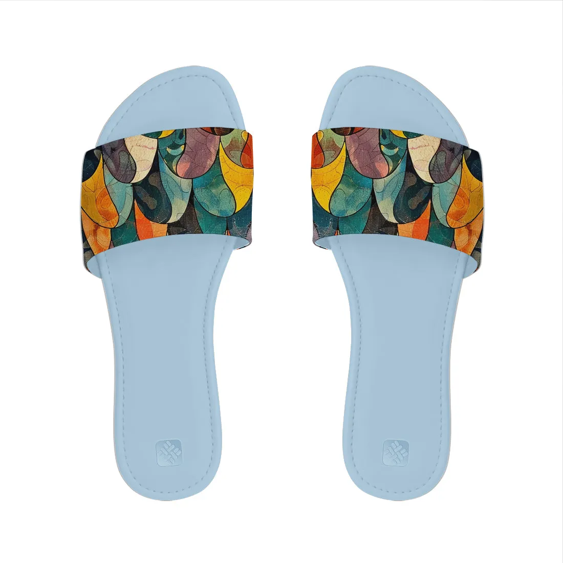 Cozy Bliss Slipper Colorful Feathers
