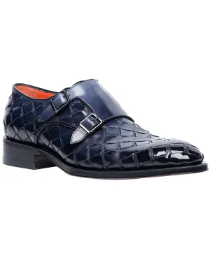 Dizzier Double Monk Strap in Blue