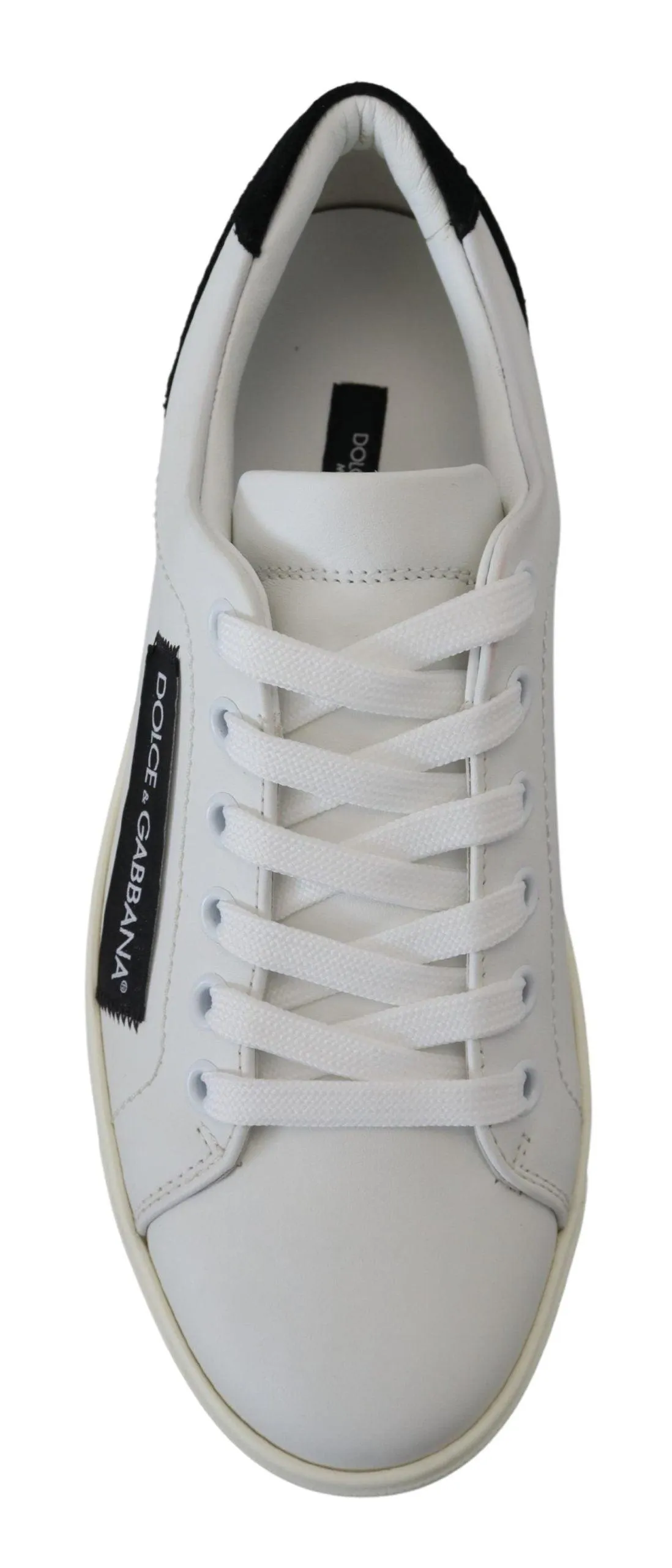 Dolce & Gabbana White Black Women Classic Sneakers Shoes