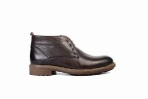 FOOT FEDERATION CHUKKA PLAIN-TOE MID-TOP MENS BOOT BROWN