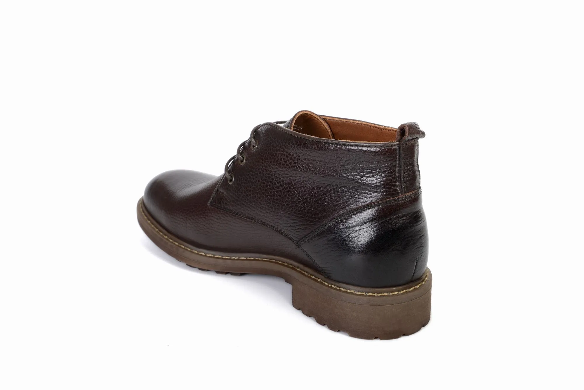 FOOT FEDERATION CHUKKA PLAIN-TOE MID-TOP MENS BOOT BROWN