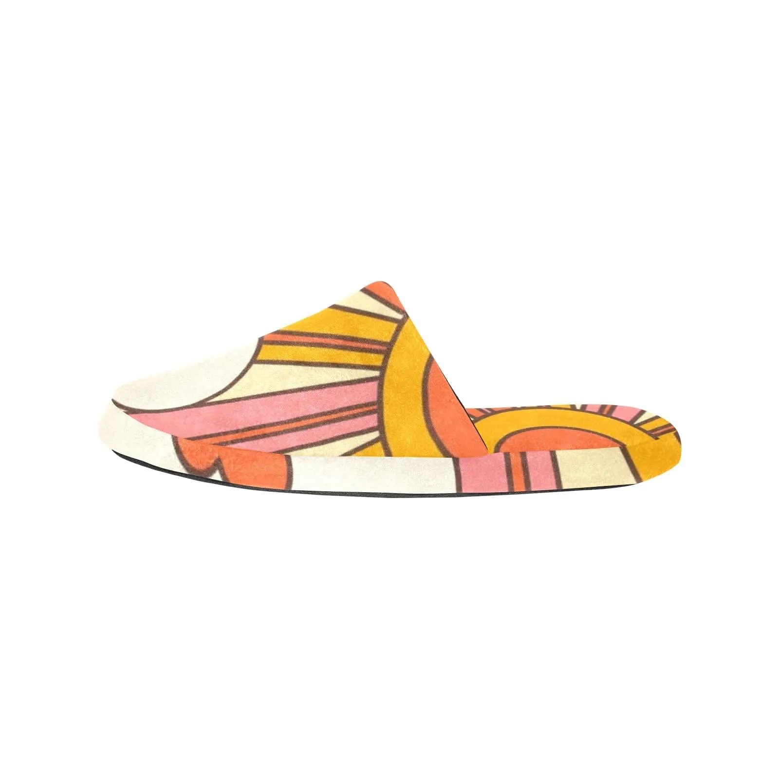Groovy 70's Style Cozy Plush House Slippers
