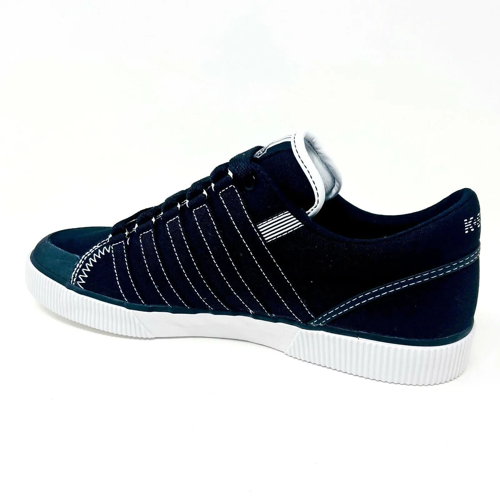 K-Swiss Gowmet Low VNZ Canvas Black White Mens Casual Sneakers 01731002