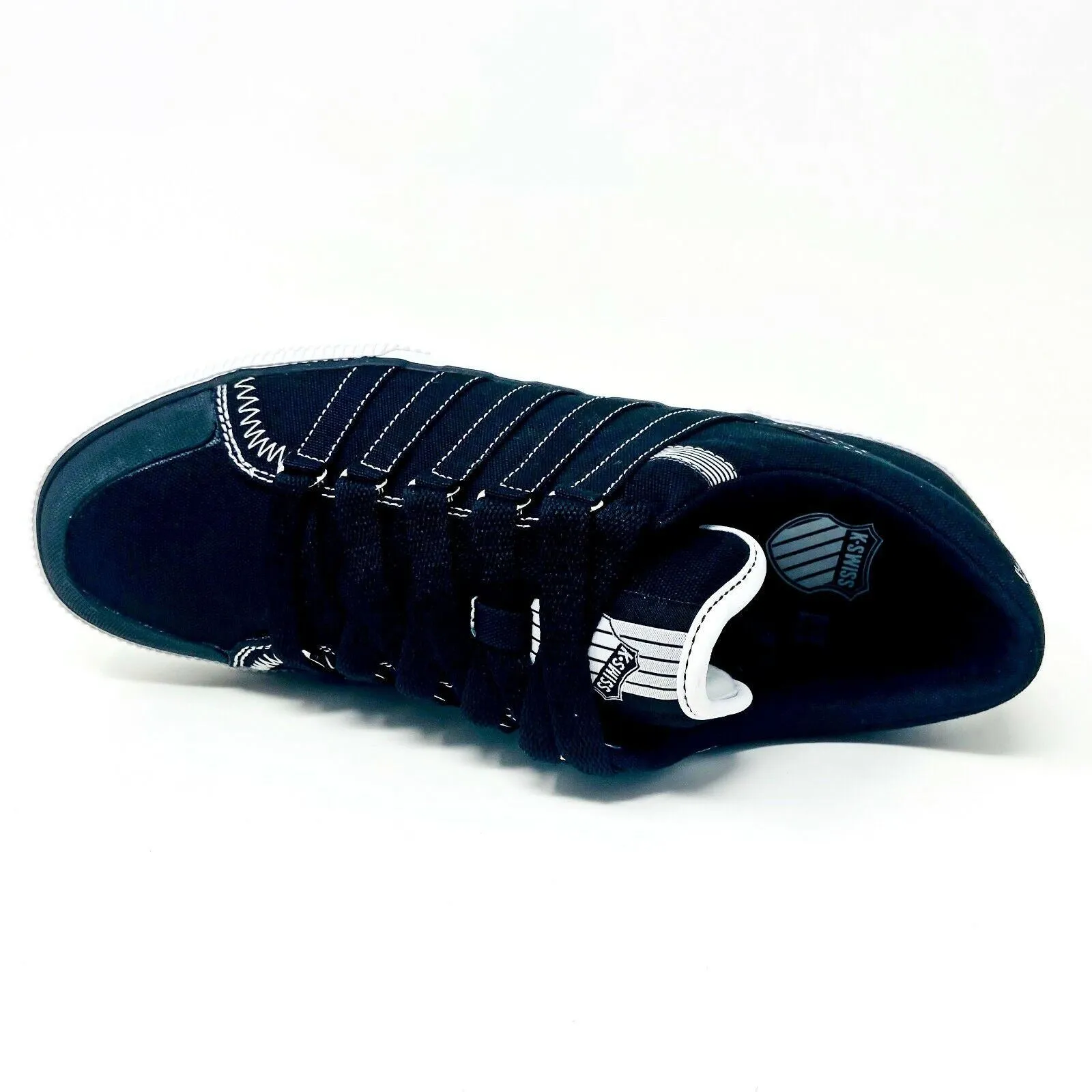 K-Swiss Gowmet Low VNZ Canvas Black White Mens Casual Sneakers 01731002
