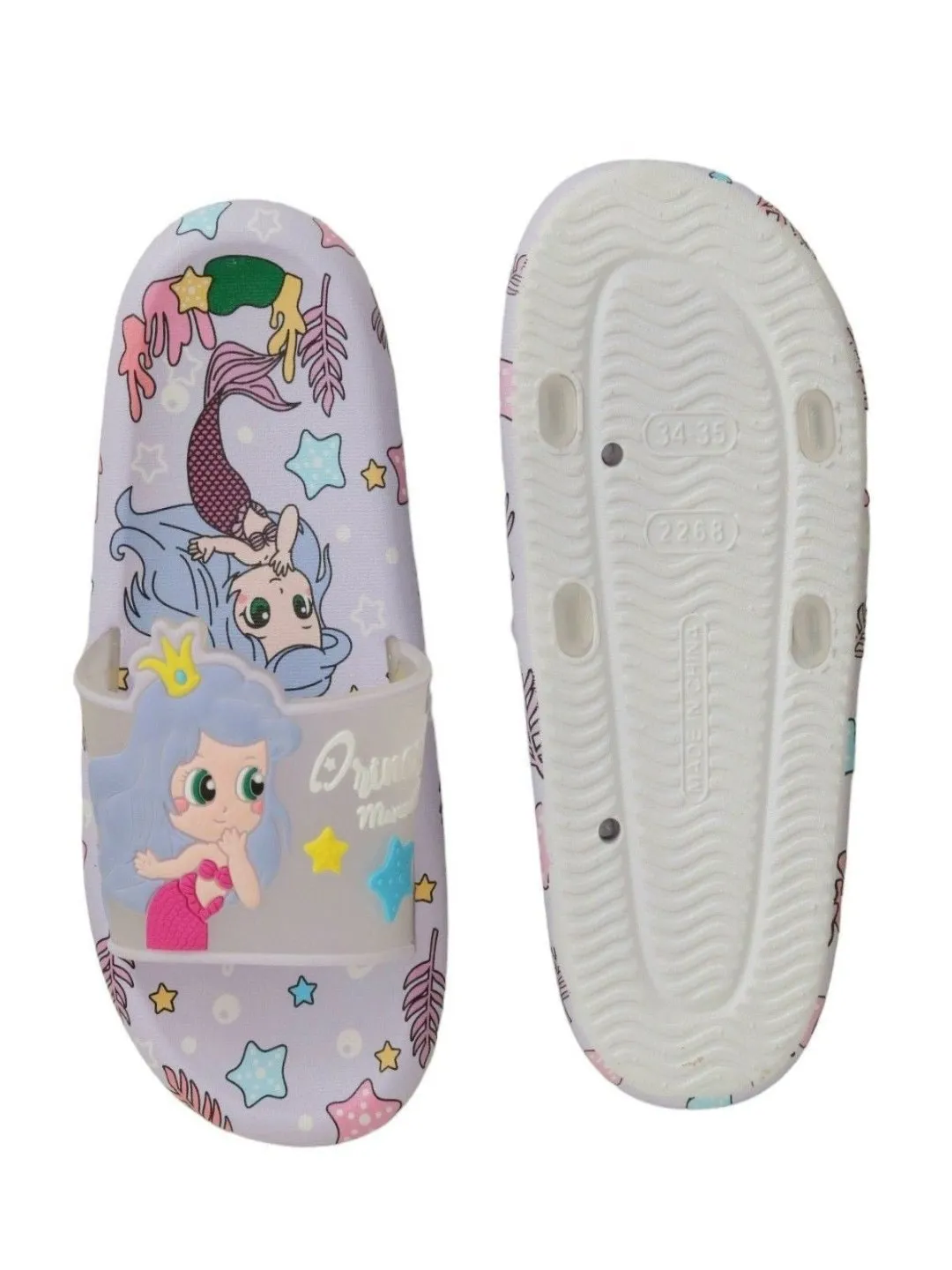 Lavender Mermaid Princess Slides With Magical Design For Girls