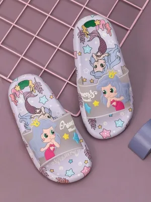 Lavender Mermaid Princess Slides With Magical Design For Girls
