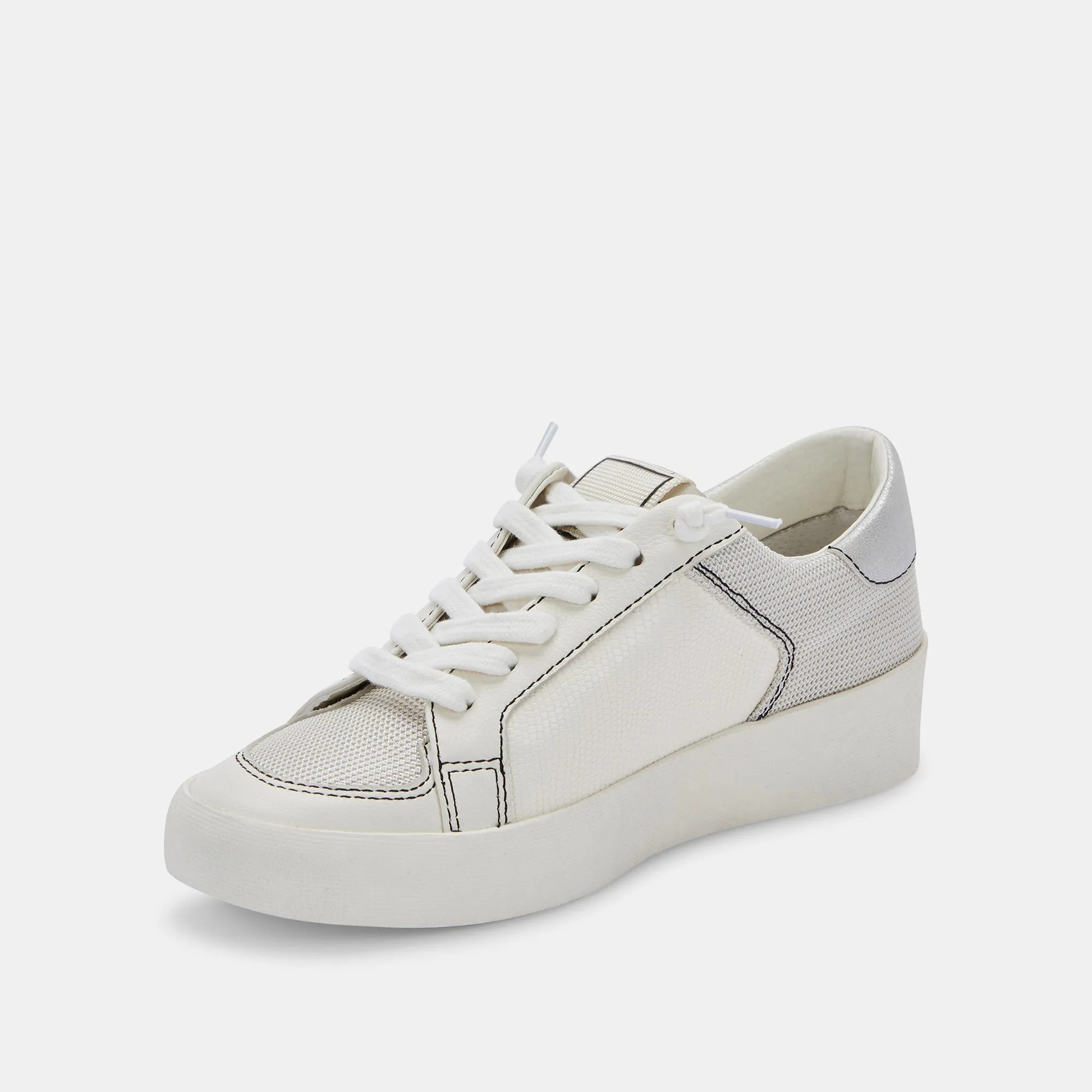 LEDGER SNEAKERS OFF WHITE LEATHER