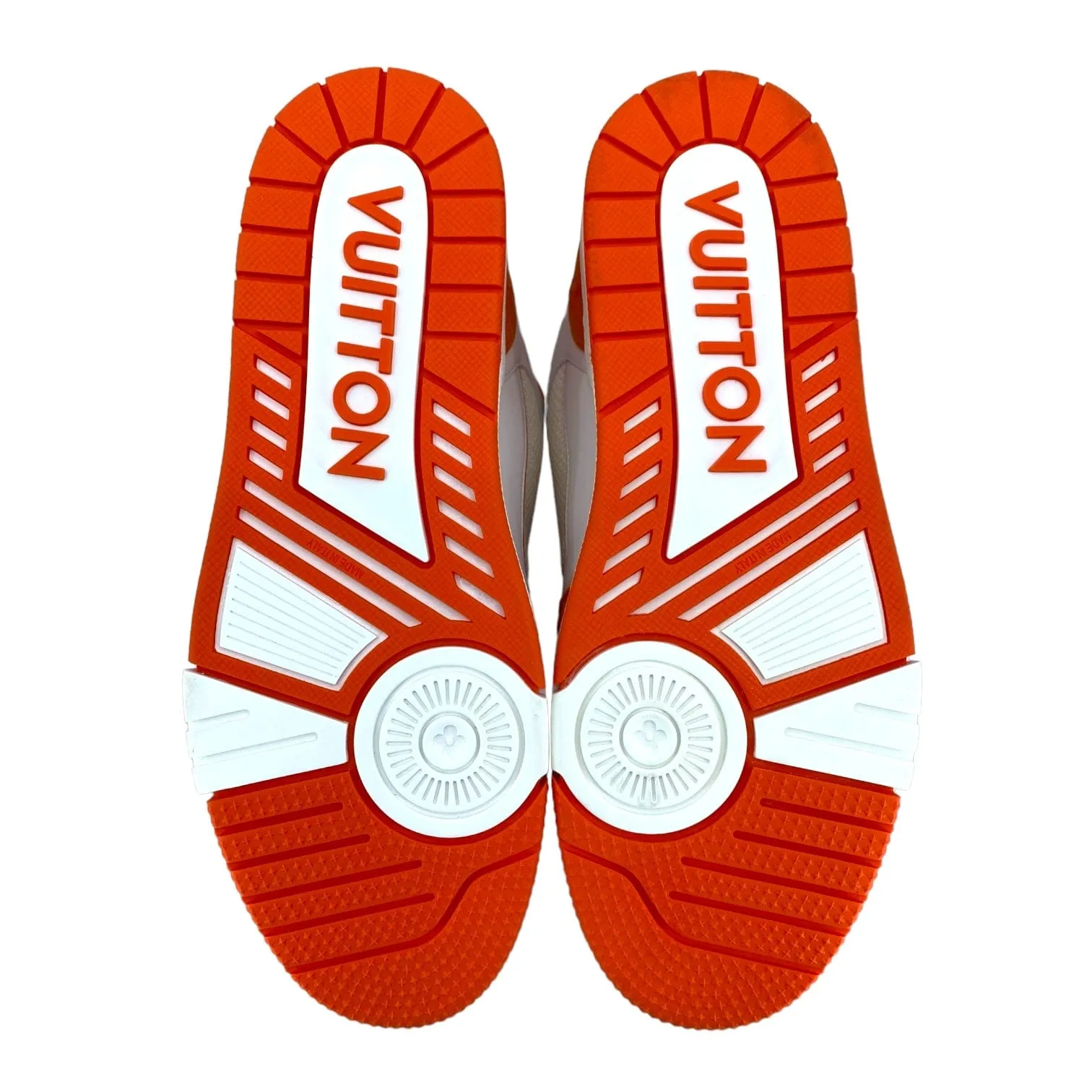 Louis Vuitton LV Trainer Strap Monogram Denim Orange White