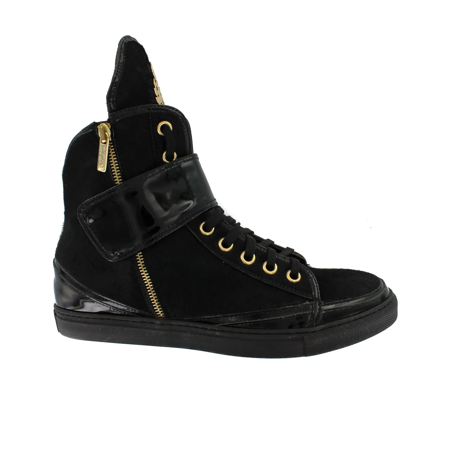 P320 - Black Cavallino Fur Hi-Top Trainer