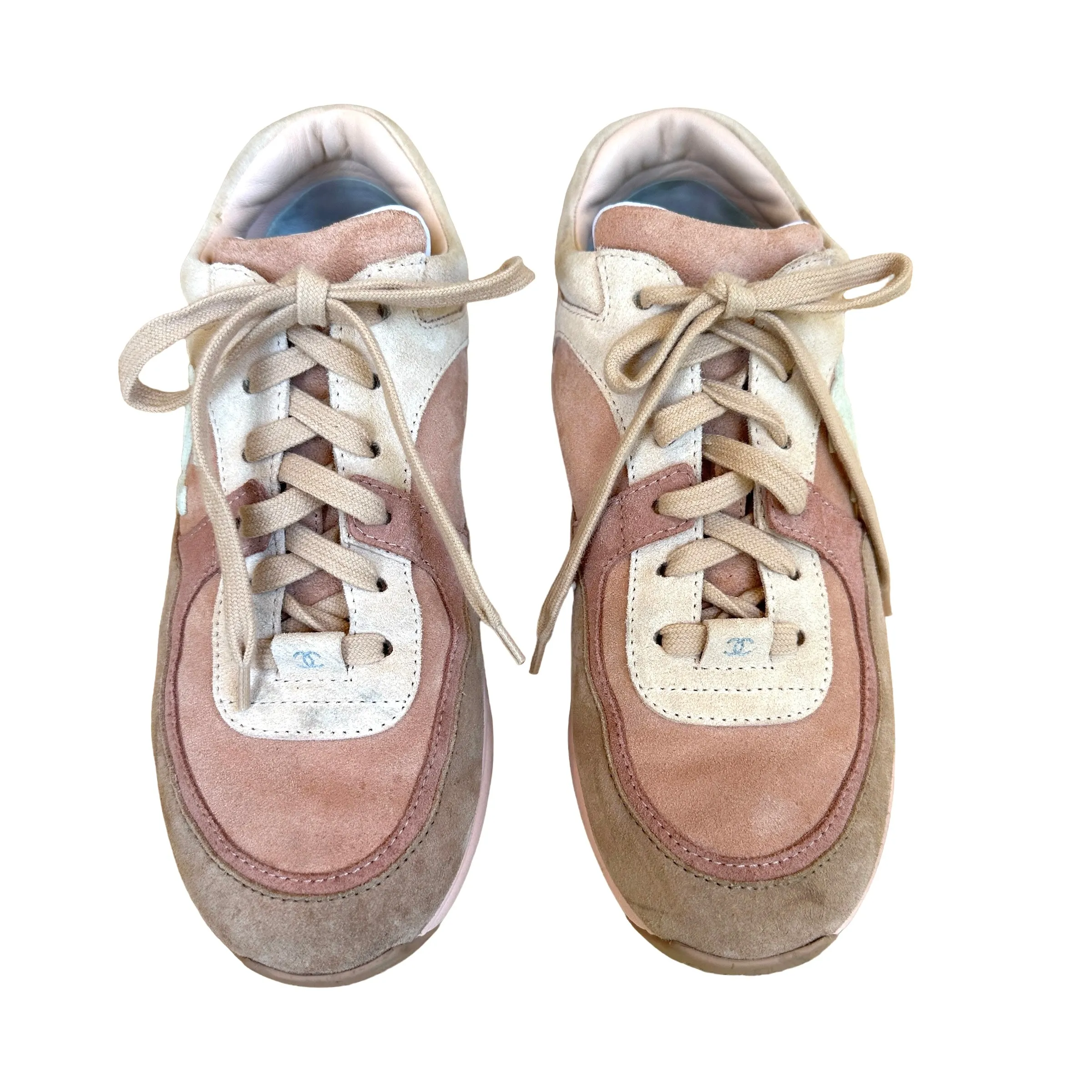 Pink Suede Logo Sneakers - 8