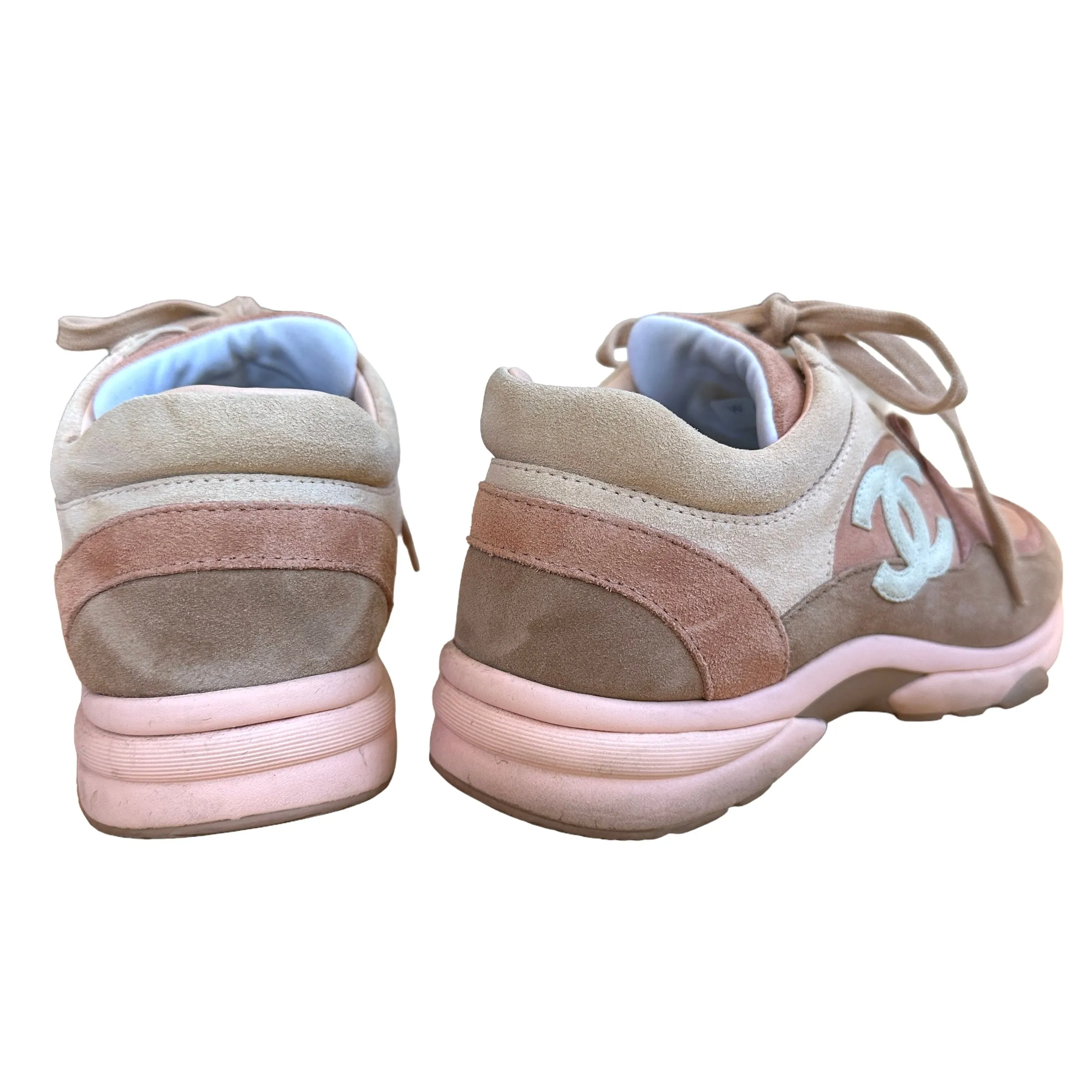 Pink Suede Logo Sneakers - 8