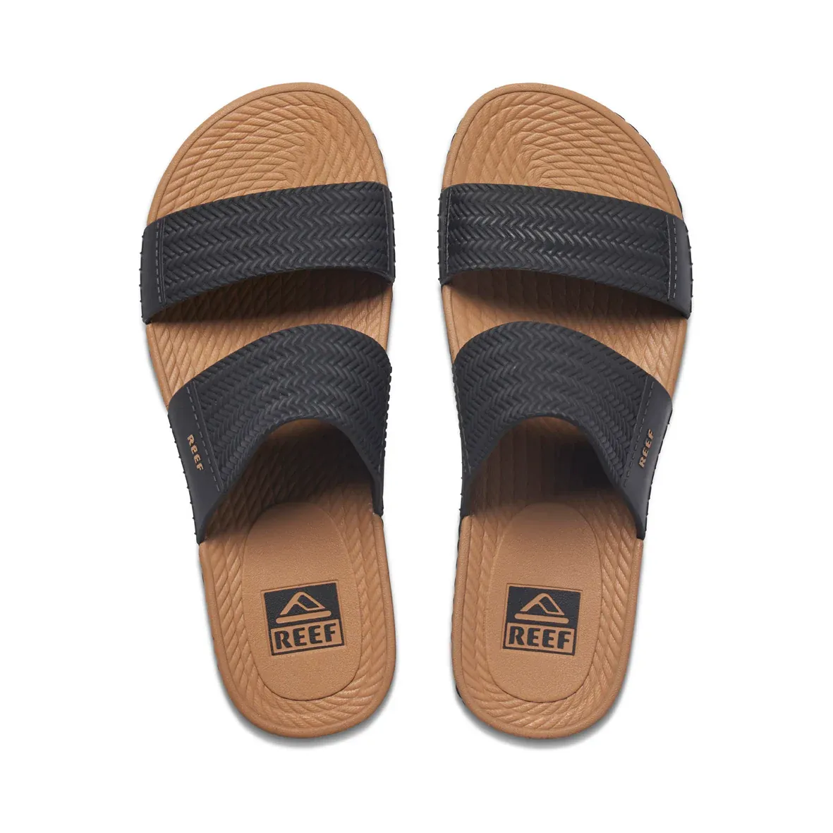 Reef Womens Water Vista Slide - Black/Tan