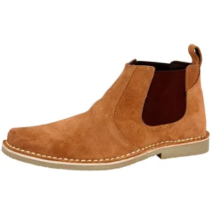 Roamers Mens M765 Taupe Suede New Mens Desert Boots Shoes