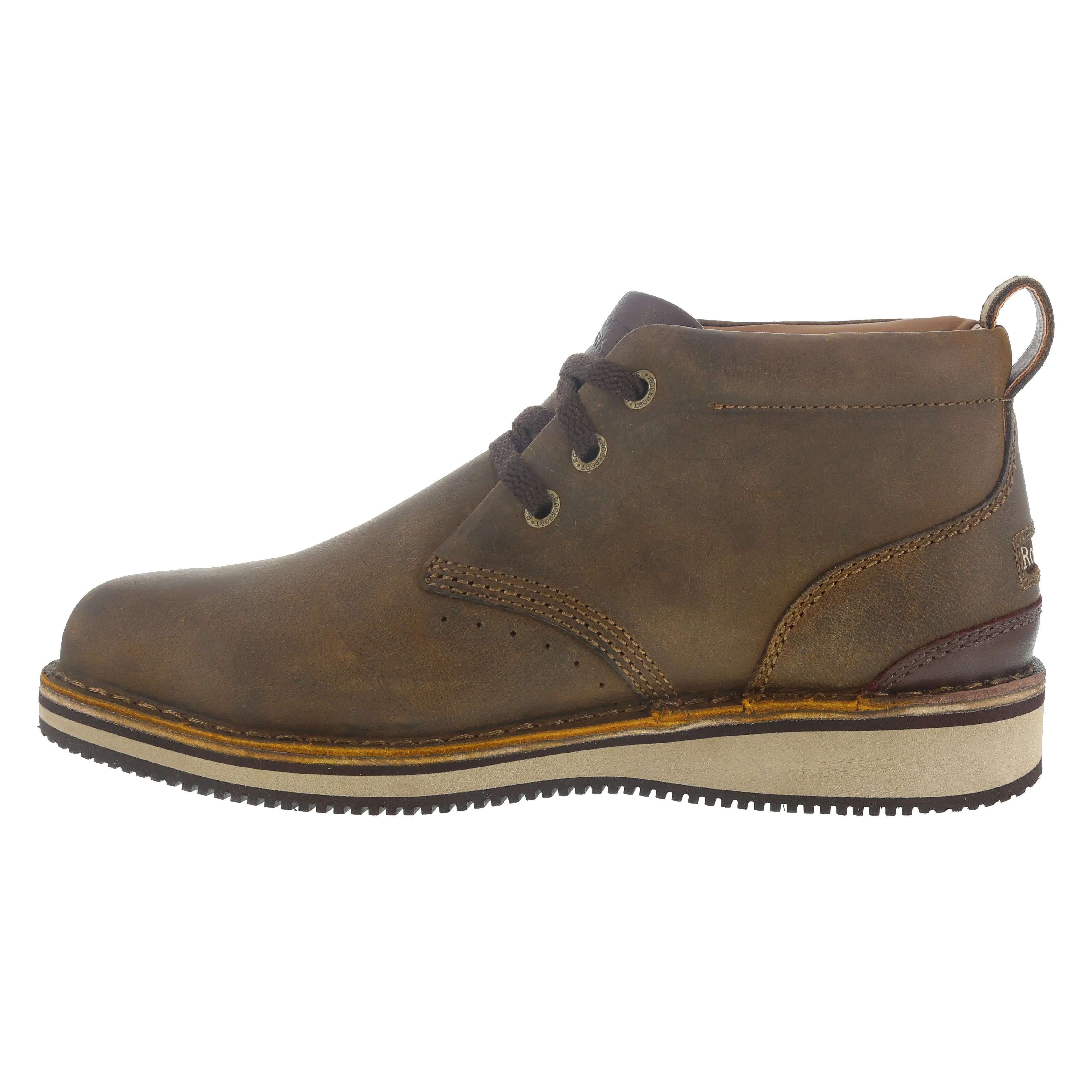 Rockport Men's Prestige Point Steel Toe Chukka Work Shoe - Brown - RK2801