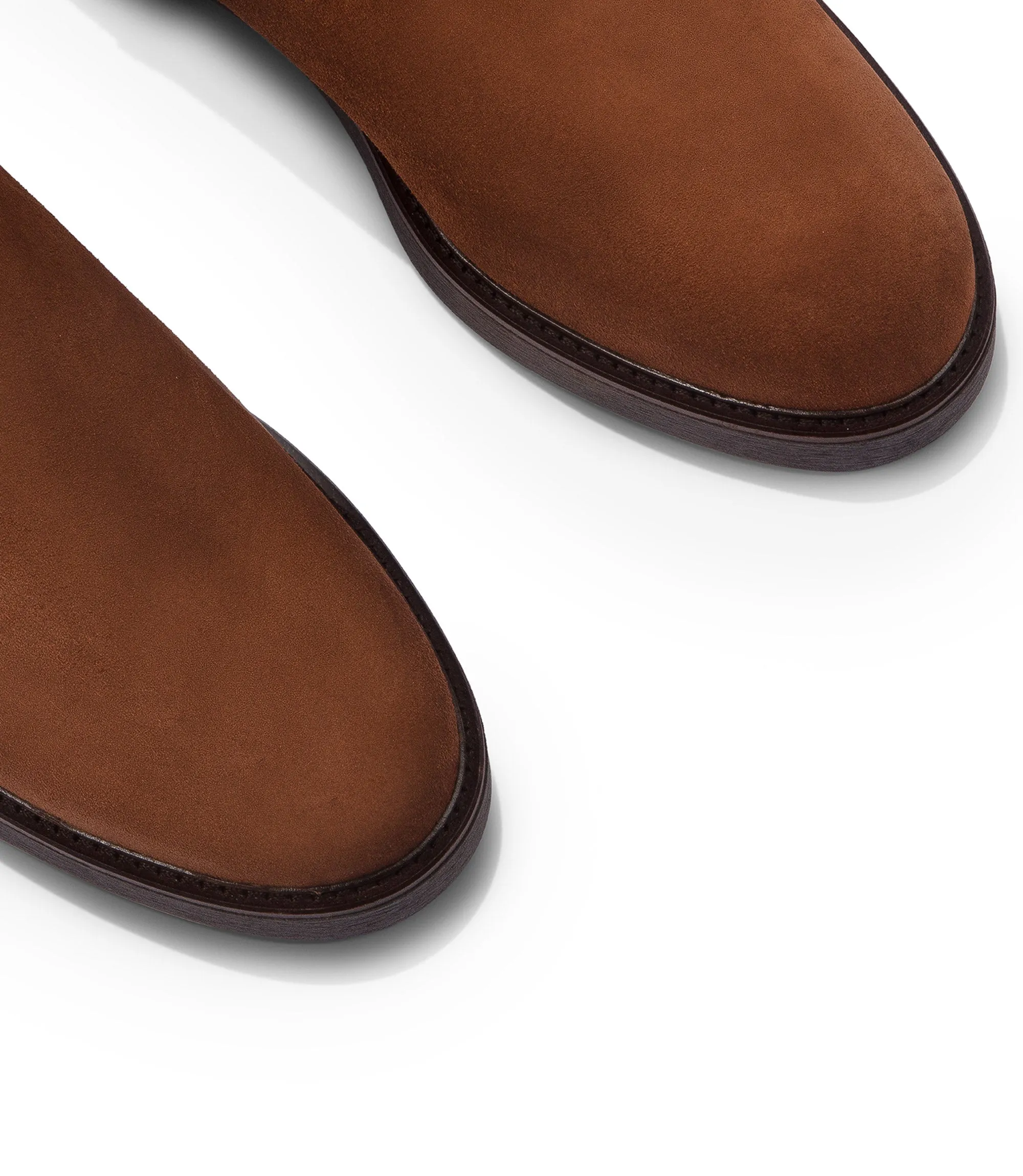 Rust suede Chelsea boots