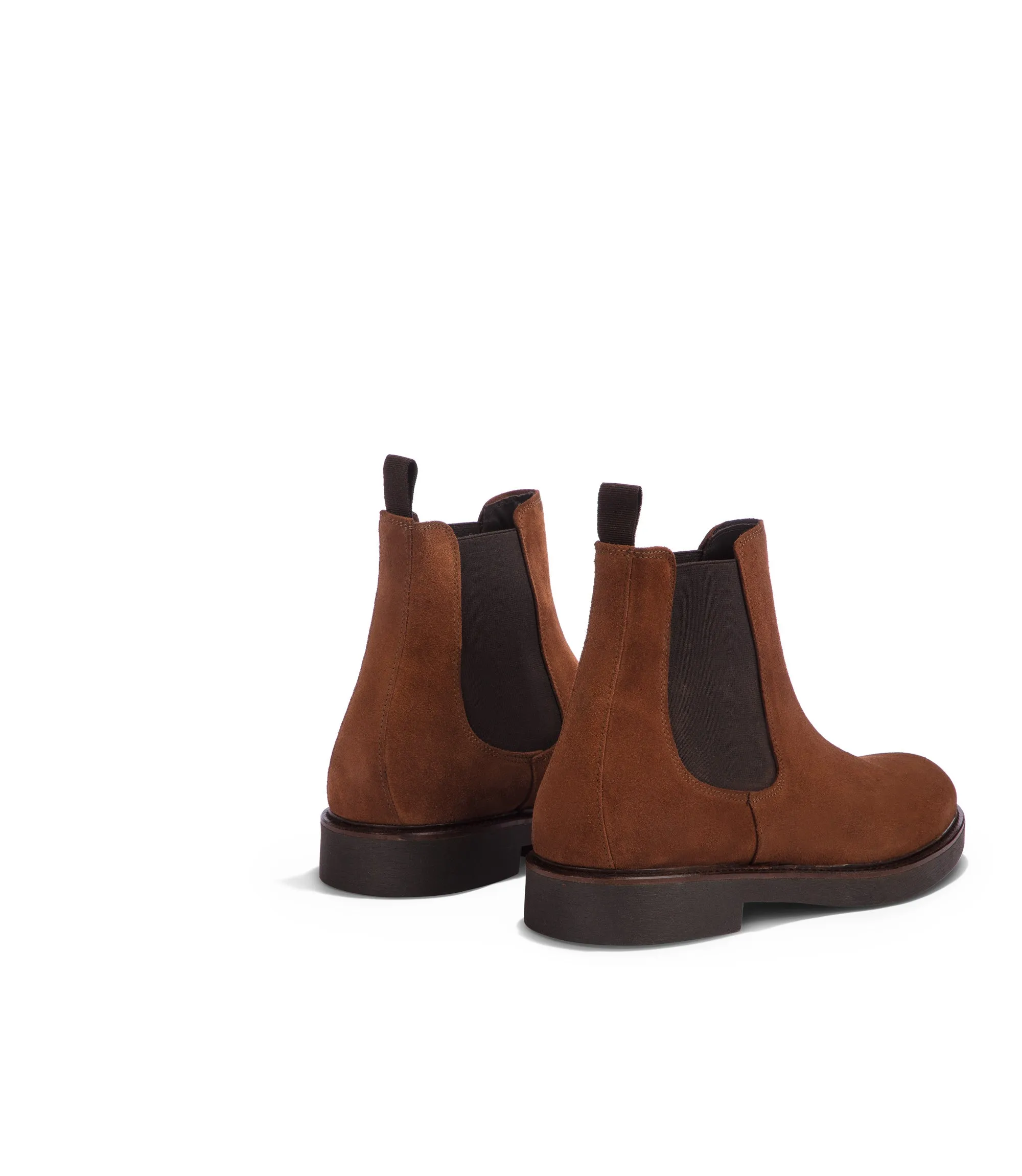 Rust suede Chelsea boots