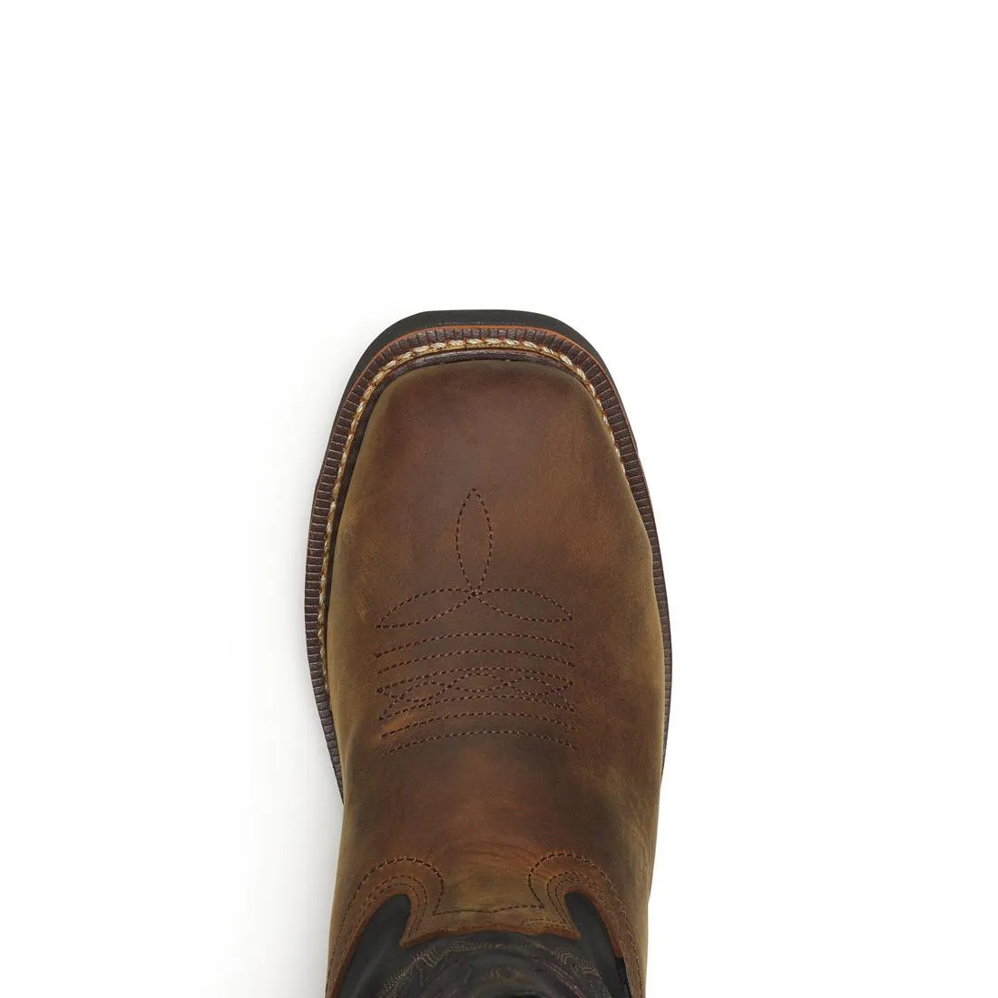 Square Toe WGTN 11" Steel Toe Waterproof Boot Crazy Horse Black