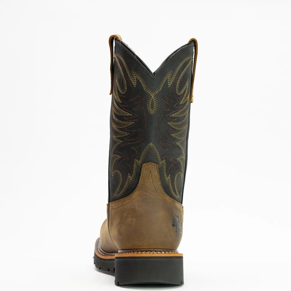 Square Toe WGTN 11" Steel Toe Waterproof Boot Crazy Horse Black