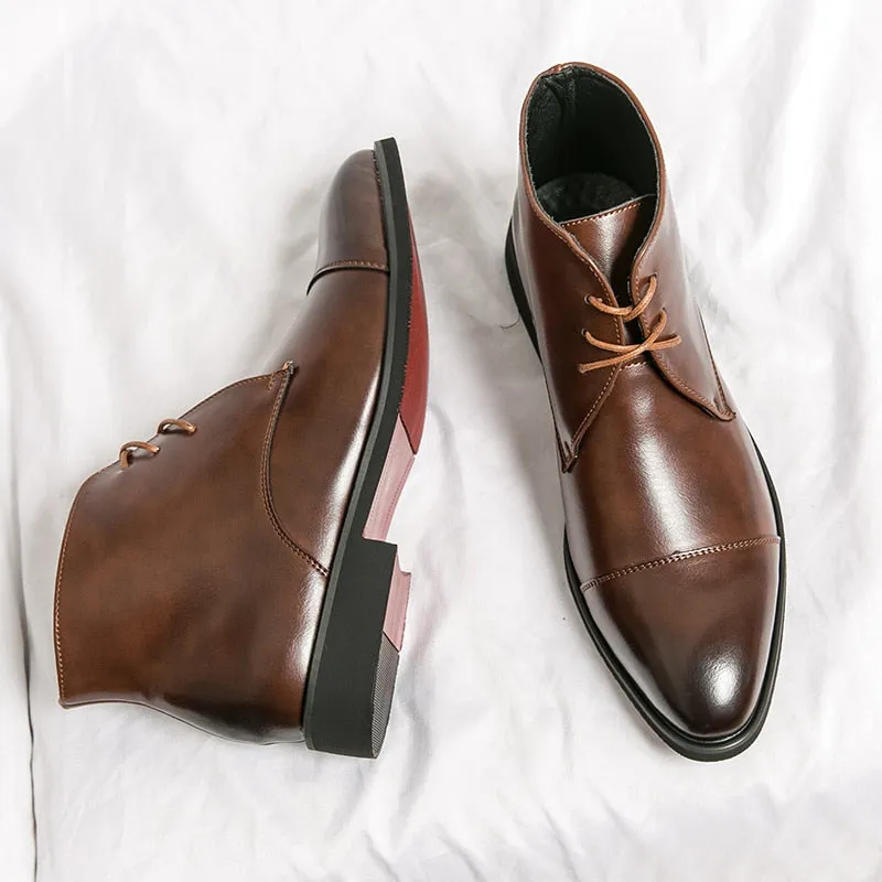 The Mislawa 2 -  Red bottom Leather Boots For Men