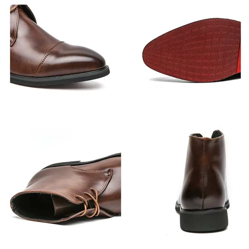 The Mislawa 2 -  Red bottom Leather Boots For Men