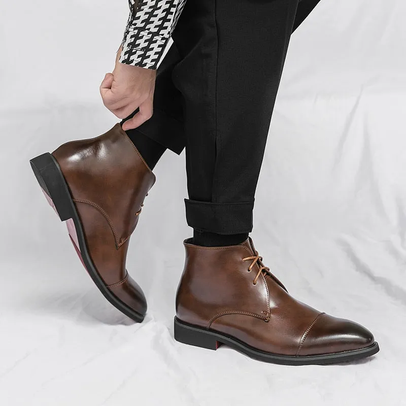 The Mislawa 2 -  Red bottom Leather Boots For Men