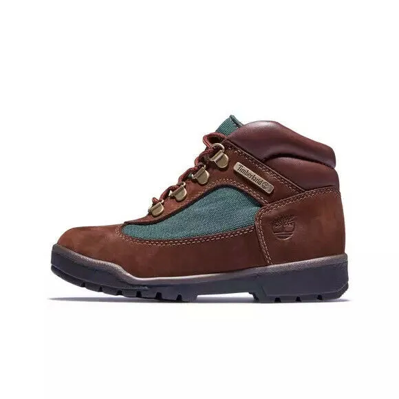 Timberland TB016737 Youth Kid's Brown/ Olive Field Chukka Boots Shoes BS569