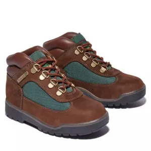 Timberland TB016737 Youth Kid's Brown/ Olive Field Chukka Boots Shoes BS569