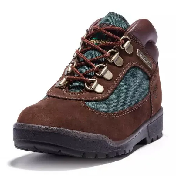 Timberland TB016737 Youth Kid's Brown/ Olive Field Chukka Boots Shoes BS569