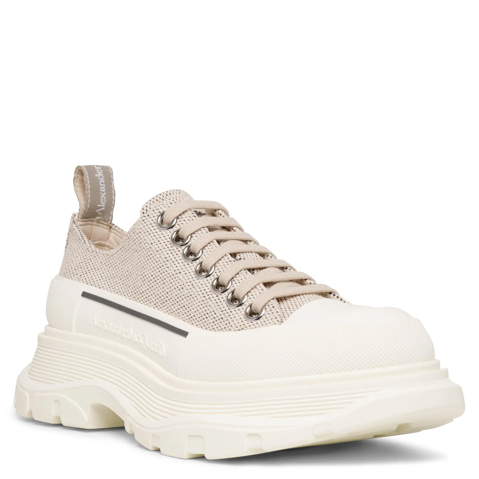 Tread slick natural canvas low top