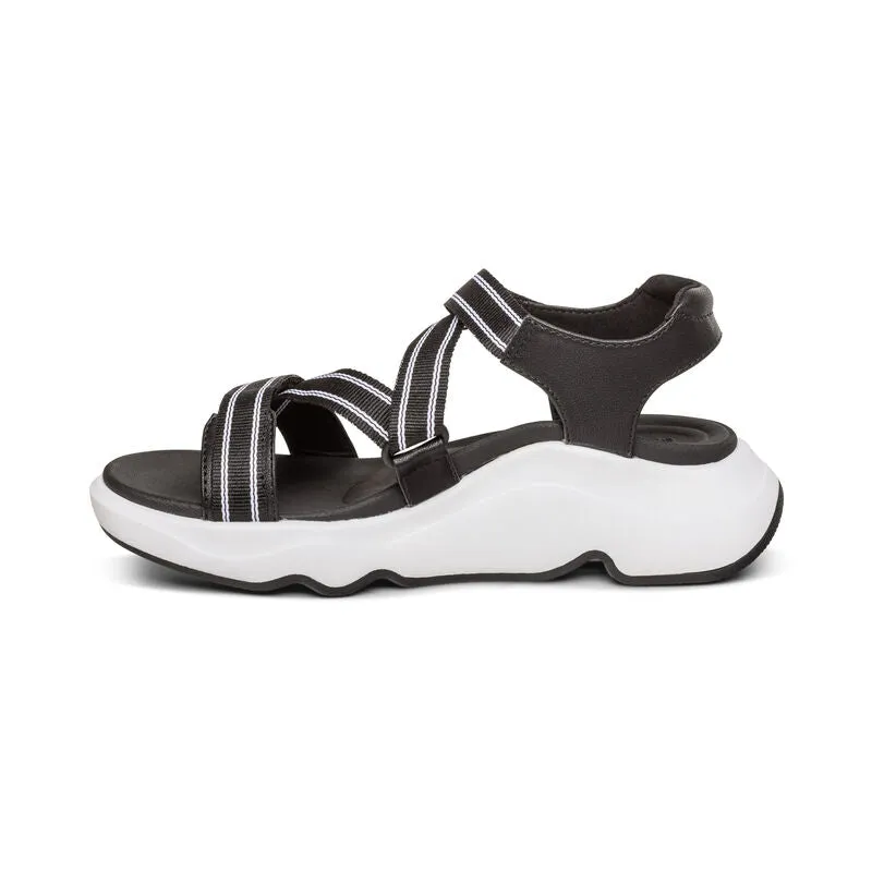 WOMEN'S AETREX MARZ ADJUSTABLE SPORT SANDAL | BLACK